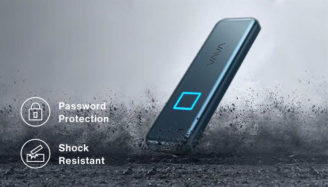 VAVA Portable SSD: Touch with Fingerprint Encryption