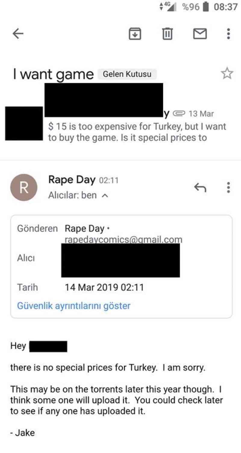 developer guides player that wants rape day to torrent 2 1