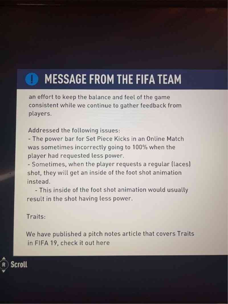 first title update for fifa 19 on ps4 have released 1 1
