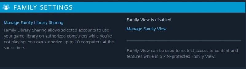 How to share Steam games with family share?