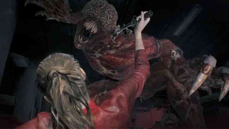 new gameplay video from resident evil 2 battle with lickers big 1