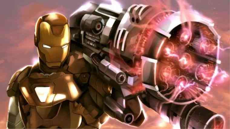 new leaked image from avengers 4 shows iron mans enormous gun big 1