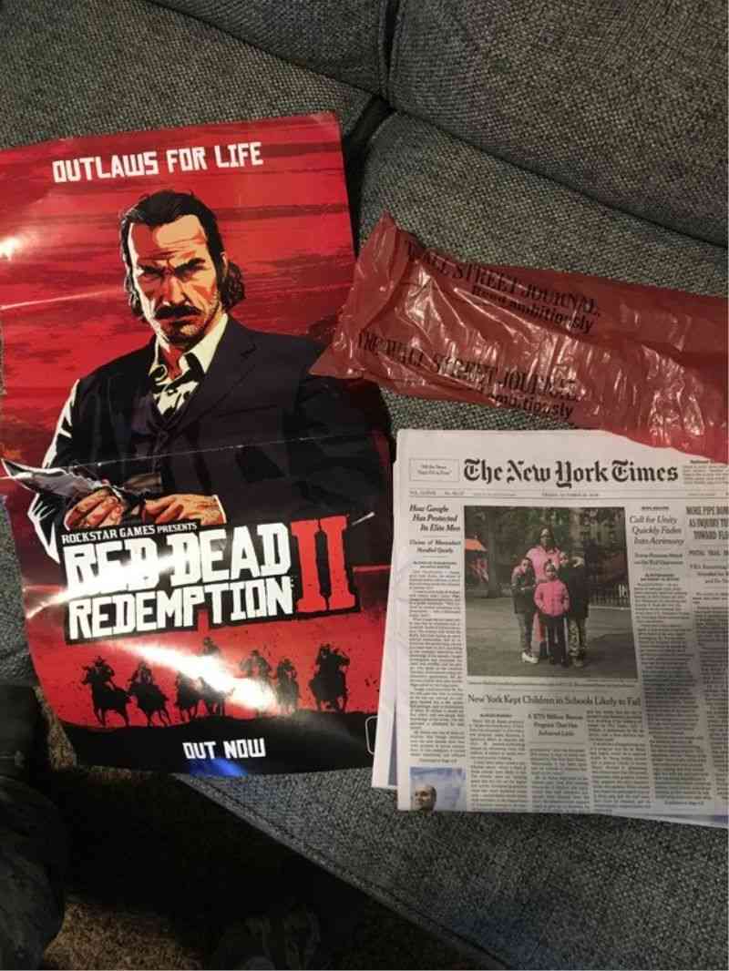 new york times giving away rdr 2 posters today 2 1