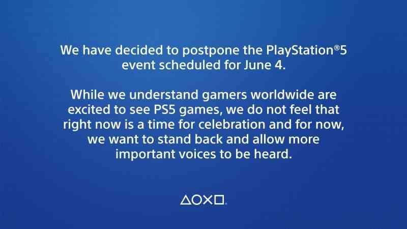 Playstation 5 promotional event postponed