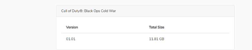 Day One Update of Black Ops Cold War is Around 12GB