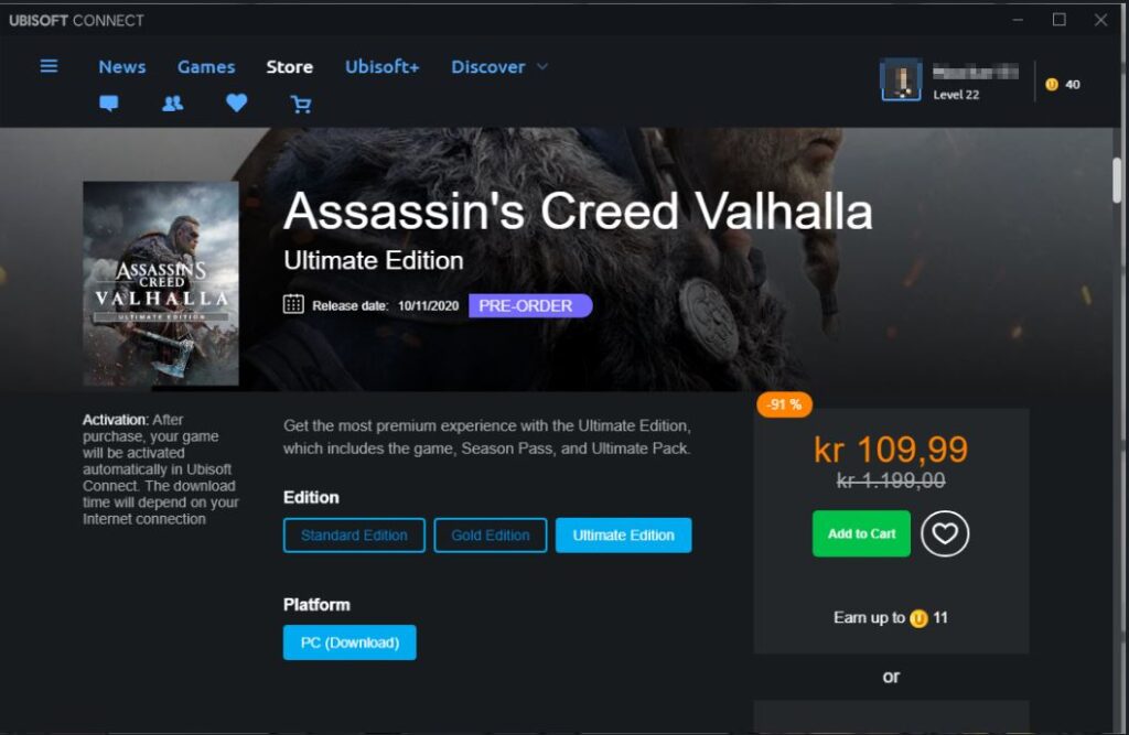 Assassin's Creed Valhalla %91 Discount in Norway