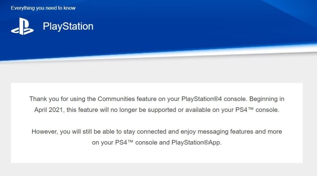 78236 43 sony closing ps4 communities feature despite thousands of active users full