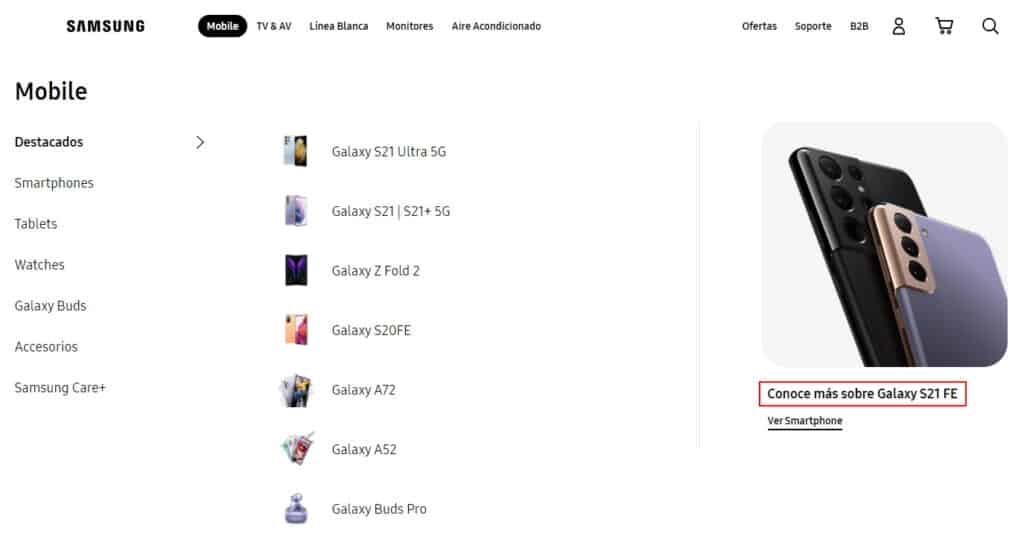 Samsung Galaxy S21 FE Mentioned On Official Website