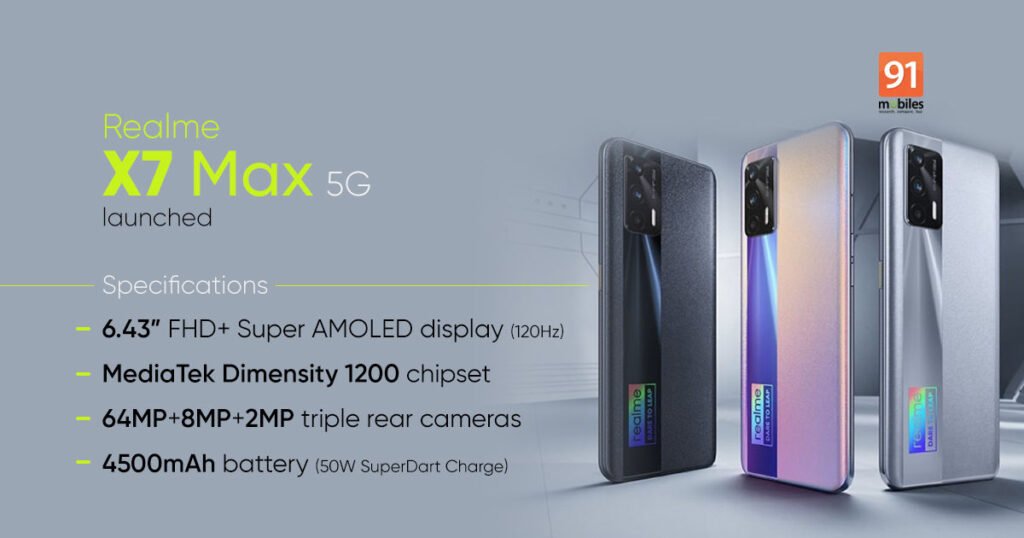 Realme X7 Max 5G launched with Dimensity 1200