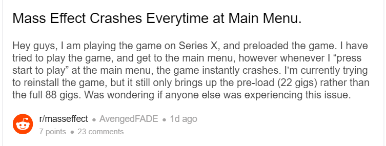 Mass Effect Legendary Edition is Crashing on Xbox. Here is a Fix