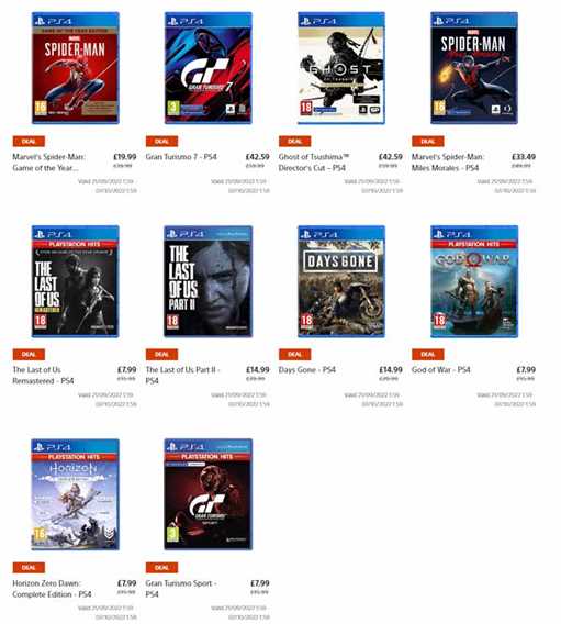 Playstation Direct Fall Discounts